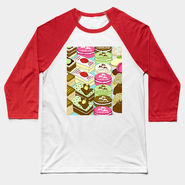 Cakes Cakes Cakes! Baseball T-Shirt by lamaisondulapino